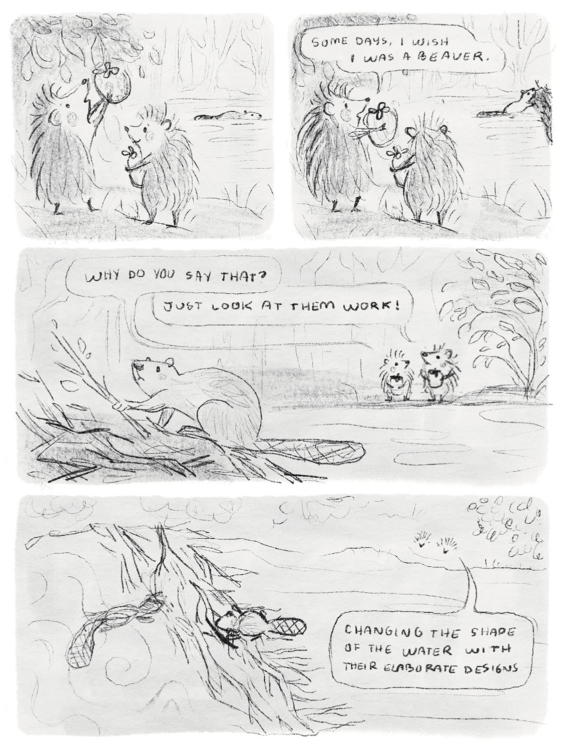 Hedgehog Page 1 sketch